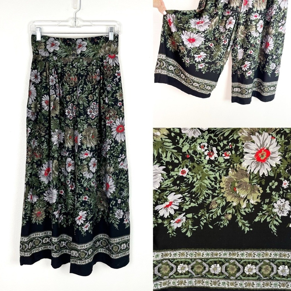 Vintage Floral Palazzo Pants - Picture 2 of 13